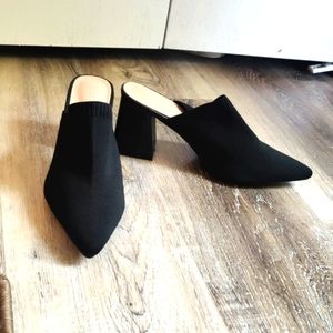 Black fabric mules from Shein